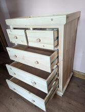 Load image into Gallery viewer, Baby changing dresser unit | solid pine | dressing table with drawers