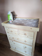 Load image into Gallery viewer, Baby changing dresser unit | solid pine | dressing table with drawers