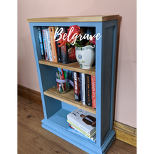 Load image into Gallery viewer, small painted bookcase with oak shelves - FurniturefromtheOaks