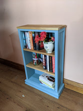 Load image into Gallery viewer, small painted bookcase with oak shelves - FurniturefromtheOaks