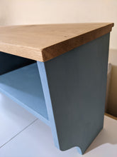 Load image into Gallery viewer, cubby shelf coat rack with oak top