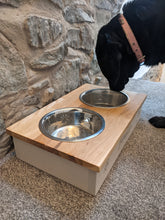 Load image into Gallery viewer, Personalized Double dog bowl stand