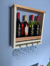 Load image into Gallery viewer, wine rack with glass storage