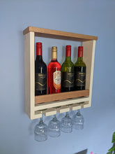Load image into Gallery viewer, wine rack with glass storage