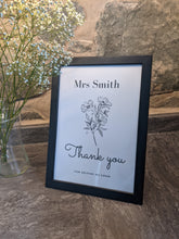 Load image into Gallery viewer, Personalised thank you teacher poster