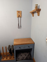 Load image into Gallery viewer, Chunky solid oak shelf | solid oak mantle shelf | oak floating shelf