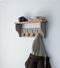 Load image into Gallery viewer, 4 hook coat rack with shelf - FurniturefromtheOaks