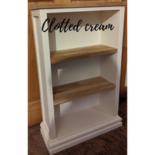 Load image into Gallery viewer, small painted bookcase with oak shelves - FurniturefromtheOaks
