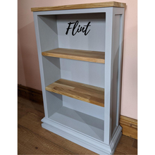 Load image into Gallery viewer, small painted bookcase with oak shelves - FurniturefromtheOaks