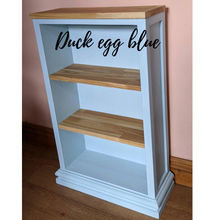 Load image into Gallery viewer, small painted bookcase with oak shelves - FurniturefromtheOaks