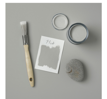 Load image into Gallery viewer, Painted bedside table with oak top and shelf
