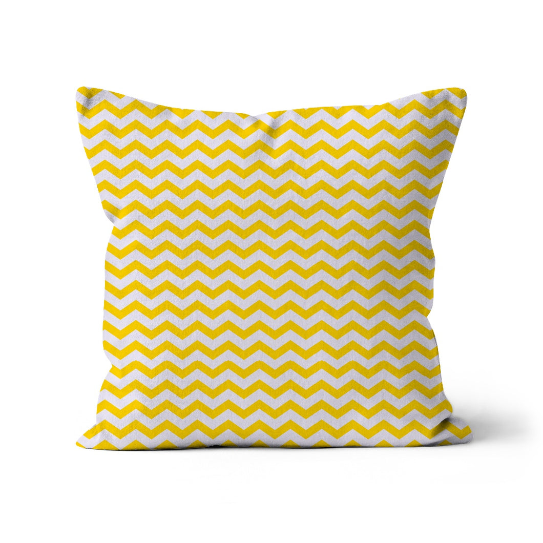 Yellow chevron Cushion