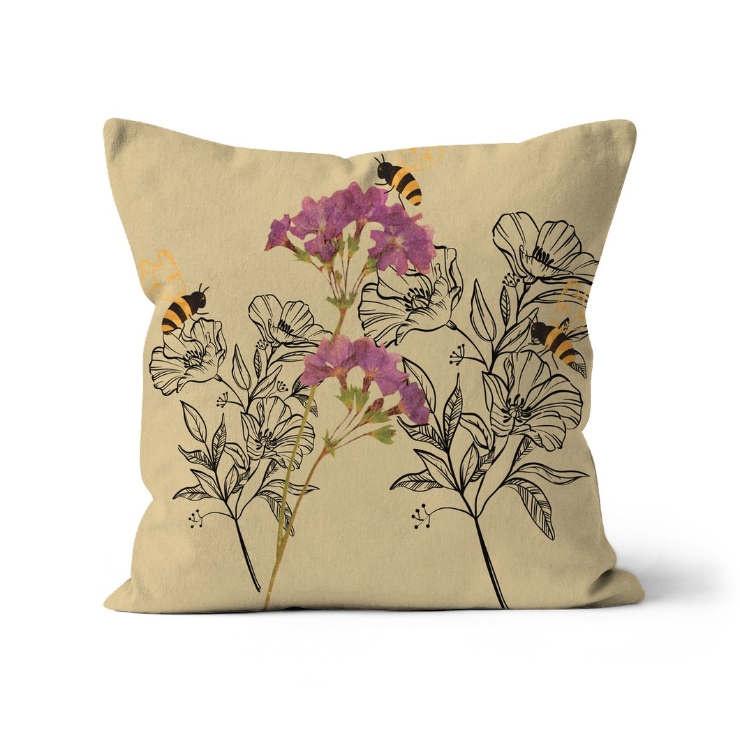 Floral bees Cushion