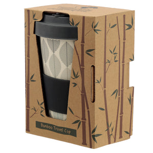 Bamboo Composite geometric leaf Screw Top Travel Mug  - FurniturefromtheOaks