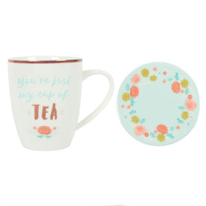 TEA MUG AND COASTER GIFT SET - FurniturefromtheOaks