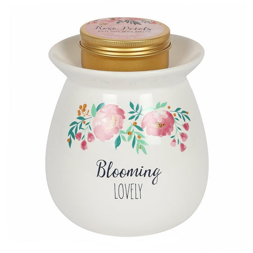 LARGE BLOOMING LOVELY WAX MELT BURNER GIFT SET - FurniturefromtheOaks