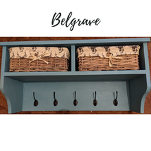 Load image into Gallery viewer, Coat rack with cotton lined wicker basket - FurniturefromtheOaks
