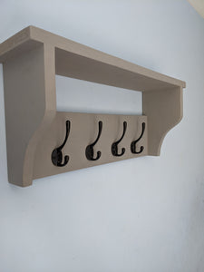 4 hook coat rack with shelf - FurniturefromtheOaks