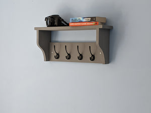 4 hook coat rack with shelf - FurniturefromtheOaks