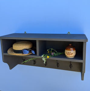 Coat rack with cubby shelves - FurniturefromtheOaks