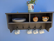 Load image into Gallery viewer, Mug rack with cubby shelves - FurniturefromtheOaks
