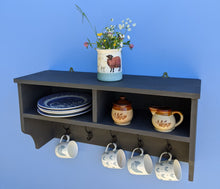 Load image into Gallery viewer, Mug rack with cubby shelves - FurniturefromtheOaks

