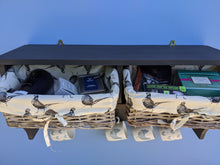 Load image into Gallery viewer, Mug rack with lined wicker storage baskets - FurniturefromtheOaks
