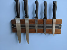 Load image into Gallery viewer, Magnetic walnut knife block - FurniturefromtheOaks

