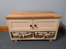 Load image into Gallery viewer, Storage unit with wicker baskets - FurniturefromtheOaks
