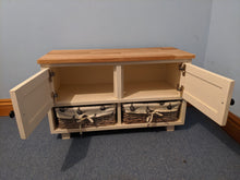 Load image into Gallery viewer, Storage unit with wicker baskets - FurniturefromtheOaks
