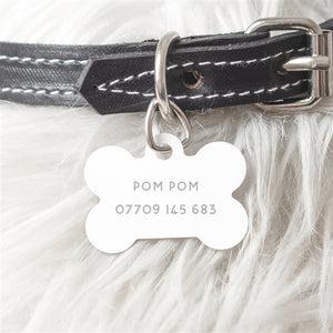 Personalised Steel dog bone ID tag - FurniturefromtheOaks