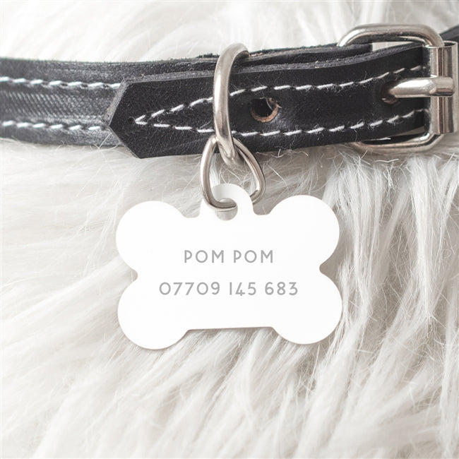Personalised Steel dog bone ID tag - FurniturefromtheOaks