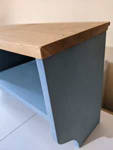 cubby shelf coat rack with oak top