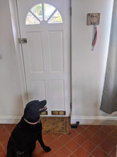 Load image into Gallery viewer, personalized oak dog lead holder
