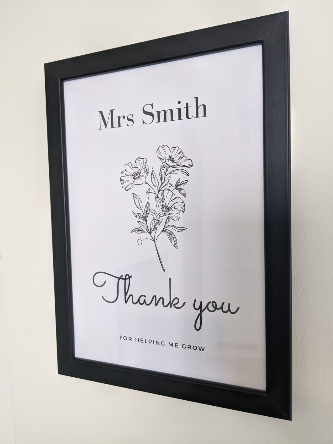 Personalised thank you teacher poster