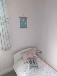Personalised new born fabric art wall hanging