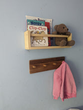 Load image into Gallery viewer, nursery floating bookshelf | kids bedroom bookshelf | nursery clothes rail
