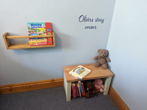 Personalised story corner wall decal - kids bedroom decor