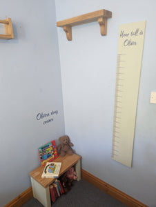 Personalised height wall chart
