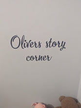Load image into Gallery viewer, Personalised story corner wall decal - kids bedroom decor
