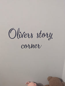 Personalised story corner wall decal - kids bedroom decor
