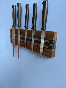 Magnetic walnut knife block - FurniturefromtheOaks